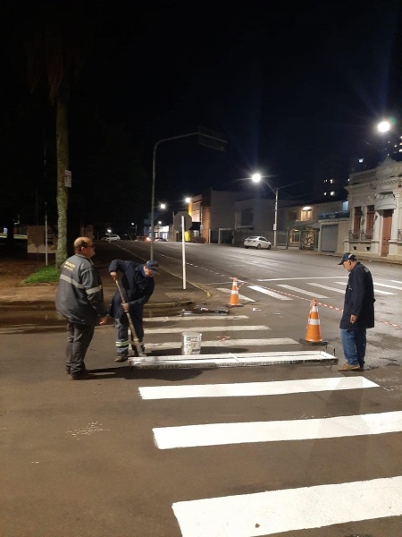 DMT realiza Pintura de Sinalização Horizontal na Avenida General Osório
