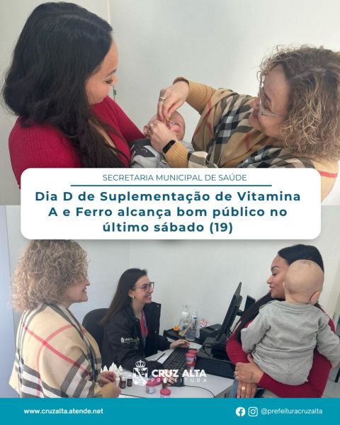 Dia D de suplementação de vitamina A e ferro tem boa participação