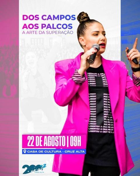 Dos Campos aos Palcos: palestra com Tainã Santos é hoje na Casa de Cultura
