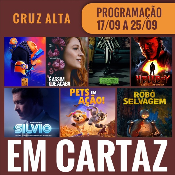 CINEMA: Confira os filmes em Cartaz neste sábado em Cruz Alta