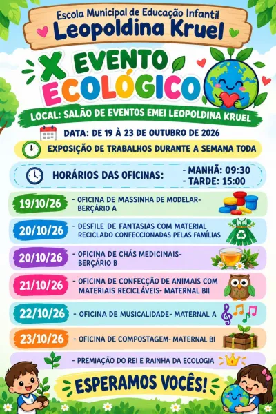 EMEI Leopoldina Kruel realiza 10ª edição do Evento Ecológico em Cruz Alta