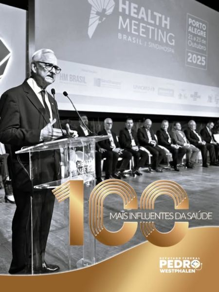 Deputado Pedro Westphalen é eleito entre os 100 mais influentes da saúde