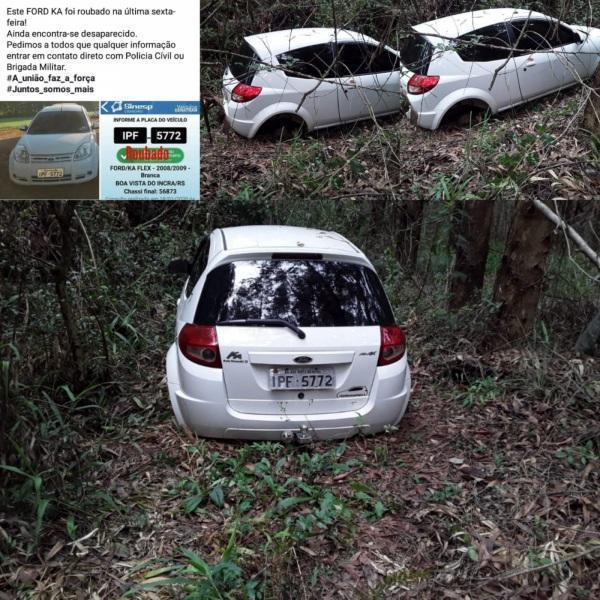Veículo furtado em Cruz Alta é finalmente encontrado.