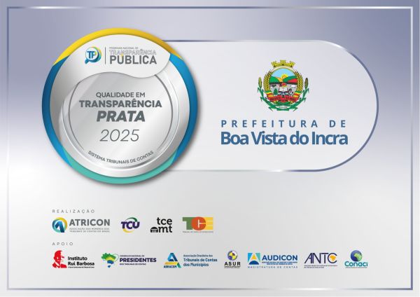 Boa Vista do Incra conquista Selo Prata no Programa Nacional de Transparência