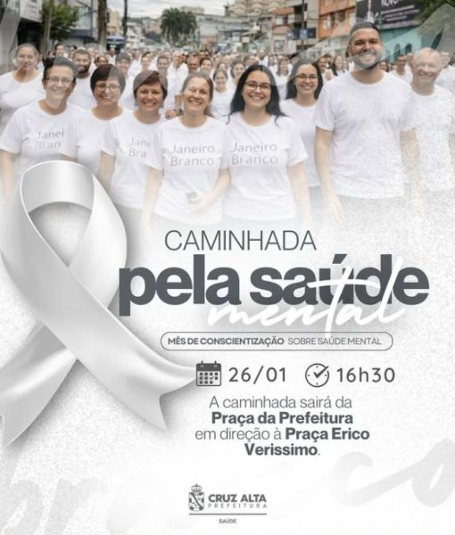 HOJE> Cruz Alta promove Caminhada pela Saúde Mental no mês de conscientização