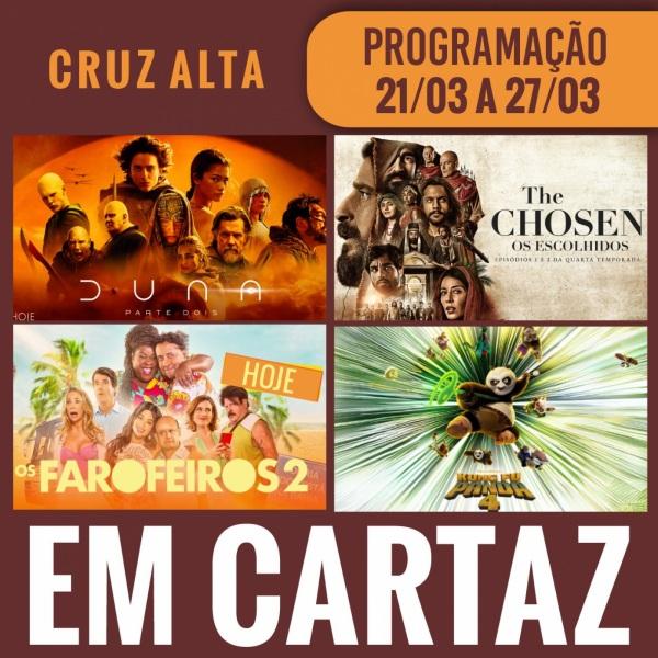 CINEMA: Confira os filmes em Cartaz neste sábado em Cruz Alta