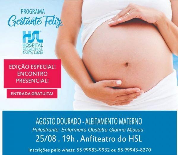 Hospital Santa Lucia promove ação alusiva ao Agosto Dourado