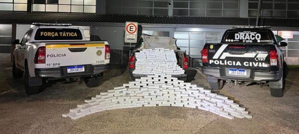  DRACO e BM apreendem mais de 350 kg de maconha em Cruz Alta