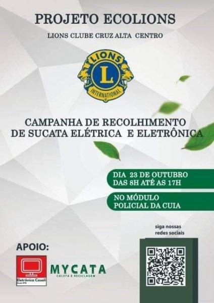 Neste sábado terá Coleta de Lixo Eletrônico em Cruz Alta