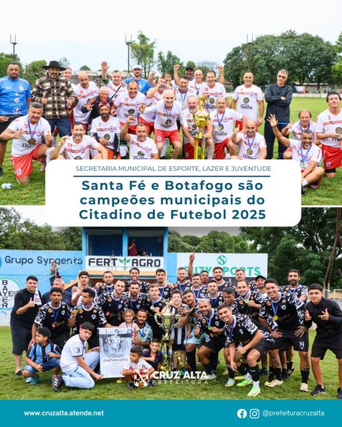 Botafogo e Santa Fé são campeões do Campeonato Municipal de Futebol Amador 