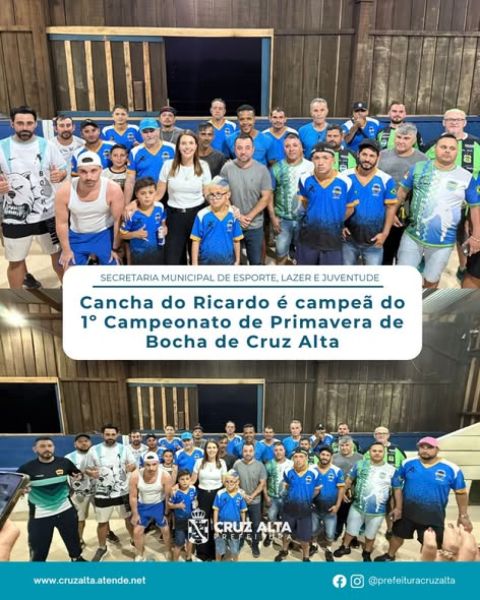Cancha do Ricardo é campeã do 1º Campeonato de Primavera de Bocha de Cruz Alta