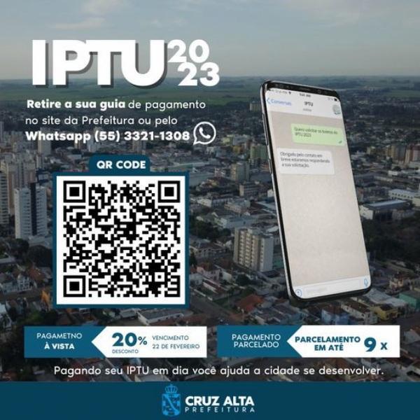 Guias de pagamento do IPTU 2023 podem ser emitidas pelo site da Prefeitura