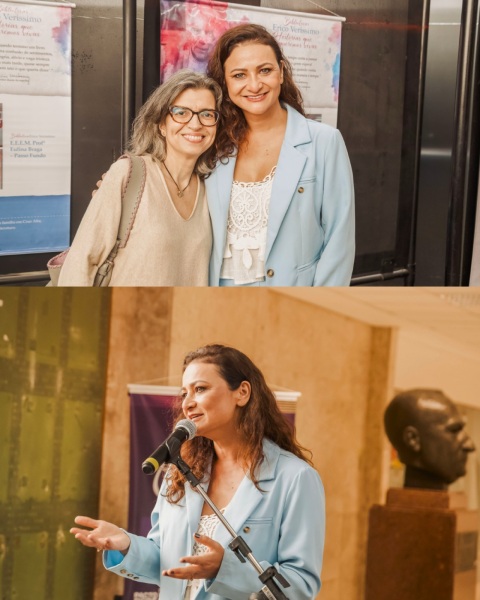 Secretária de Cultura representa Cruz Alta em homenagem a Erico Verissimo