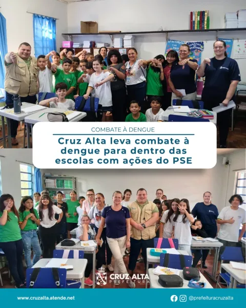 Cruz Alta intensifica combate à dengue nas escolas com ações do PSE