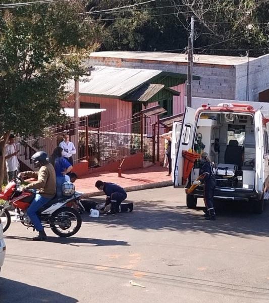 Acidente de trânsito na via urbana de Cruz Alta tem motociclista ferido