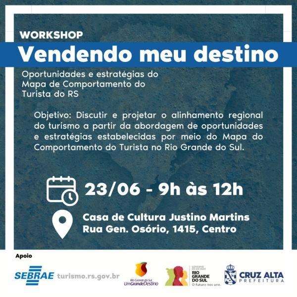 Workshop Vendendo meu destino acontece nesta sexta-feira