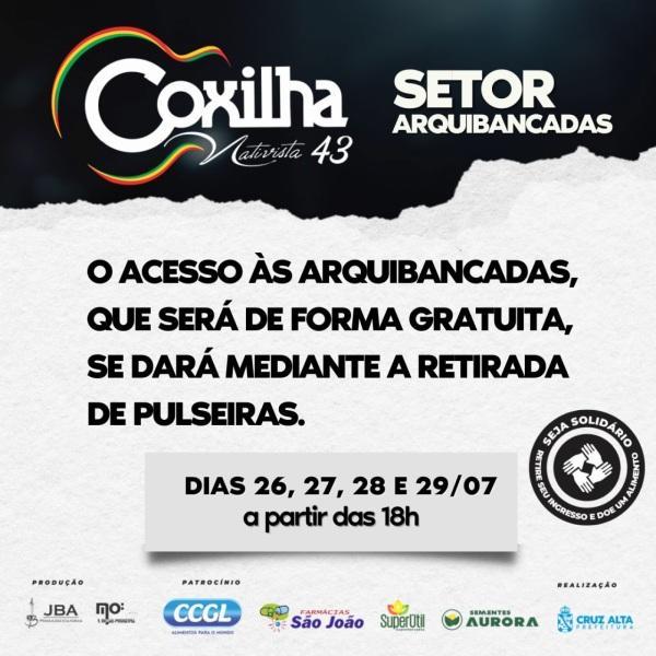 Pulseiras para a Coxilha serão distribuídas gratuitamente a partir de quarta 