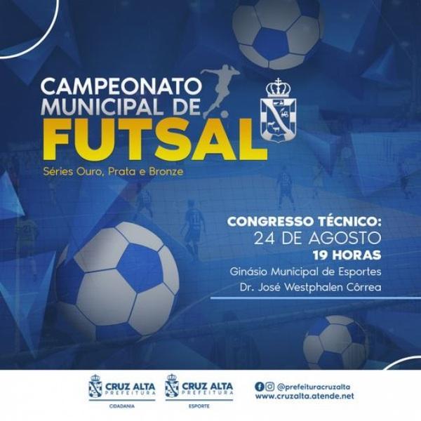 Coordenadoria de Esportes realizará congresso técnico do Citadino de Futsal