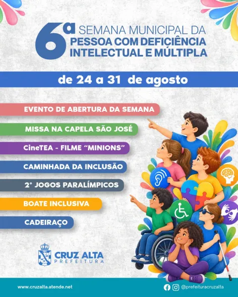 Cruz Alta realiza 6ª Semana Municipal da Pessoa com Deficiência