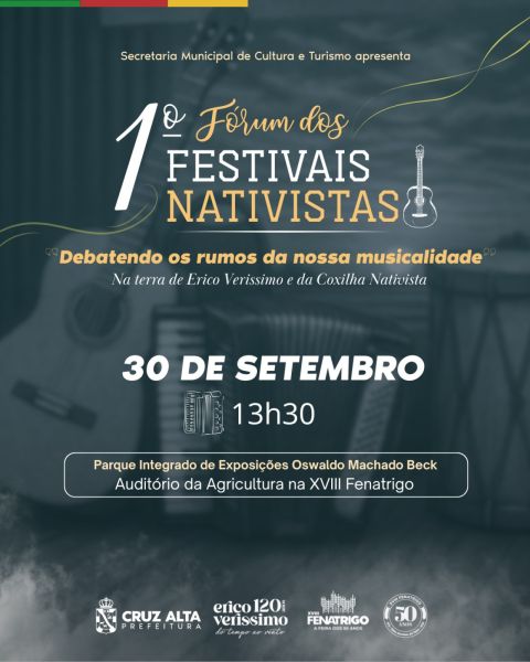 XVIII FENATRIGO> 1º Fórum dos Festivais Nativistas será na feira no dia 30 