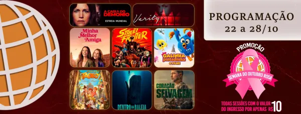CINEMA> Confira os filmes em Cartaz neste sábado no Cine Globo em Cruz Alta