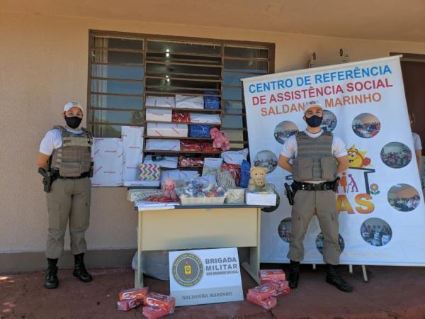 Brigada Militar realiza doação de brinquedos arrecadados no Nata Solidário