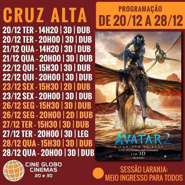 Durante o final de semana do Natal o Cine Globo Cinemas não terá sessões 