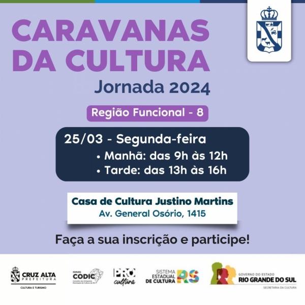 É HOJE: A Caravana de Cultura na Casa de Cultura Justino Martins 