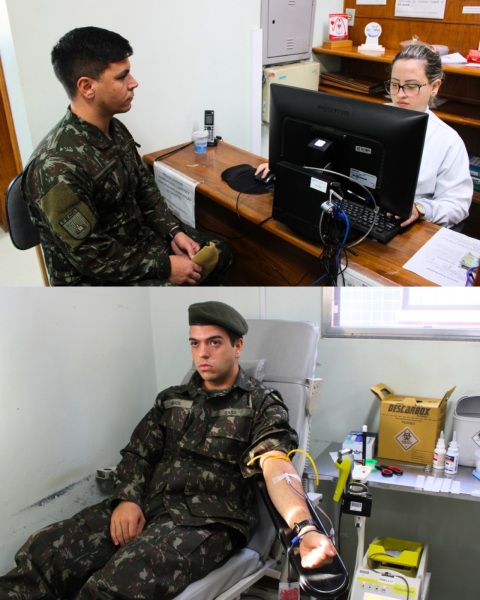 Militares reforçam campanha de doação de sangue em Cruz Alta