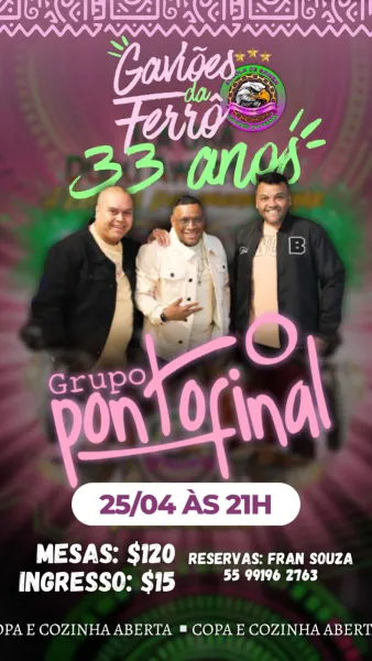 HOJE> Gaviões da Ferro celebra 33 anos com festa em Cruz Alta