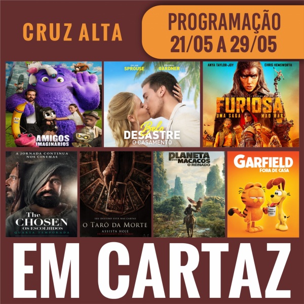 DOMINGO: Confira a programação de filmes  no Cine Globo de Cruz Alta 