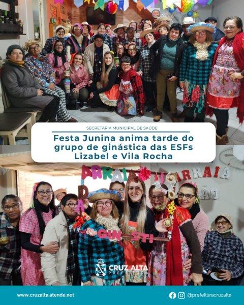 Grupos de ginástica das ESFs celebram saúde e amizade em festa junina
