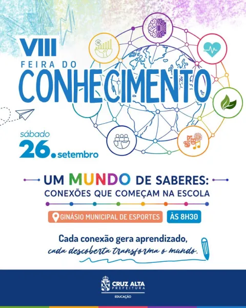 SÁBADO> 8ª Feira do Conhecimento reúne escolas municipais em Cruz Alta