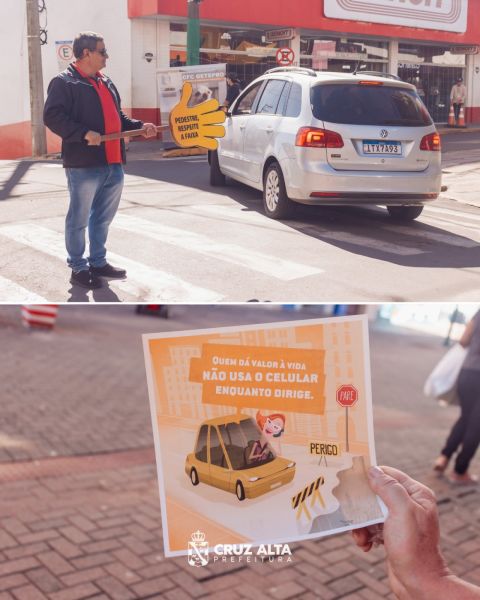 SEMANA DO TRÂNSITO>Ação no centro reforça respeito às vagas para PCDs