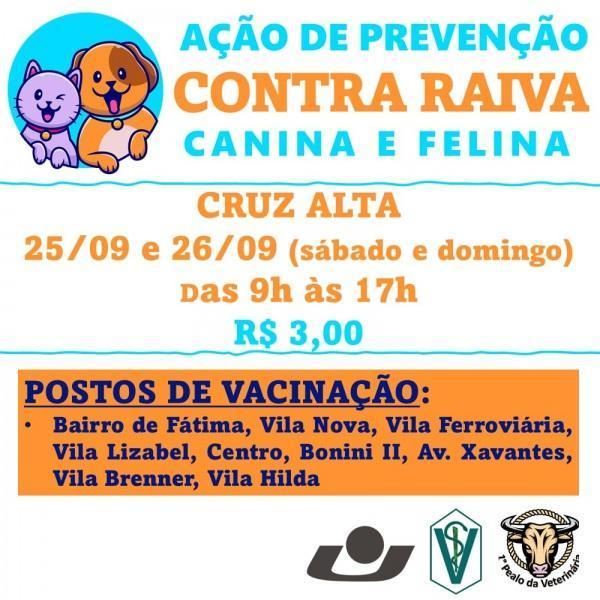 Unicruz realiza ação preventiva contra a Raiva Canina e Felina  