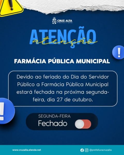 Repartições públicas terão alterações no atendimento na segunda