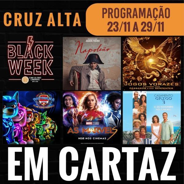 BLACK WEEK CINE GLOBO CINEMAS: ingressos pela metade do preço até quarta-feira