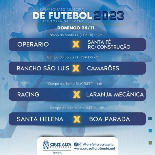 3ª rodada do Citadino de futebol de campo categoria veteranos é neste domingo