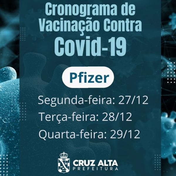 Confira o cronograma de vacinação contra a Covid-19 para a próxima semana