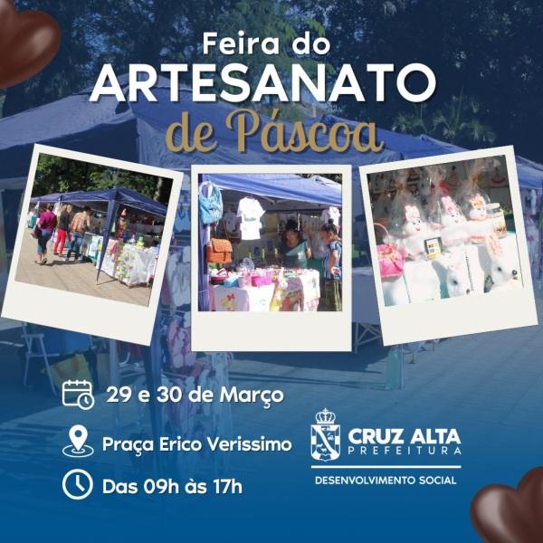 Feira do Artesanato de Páscoa ocorrerá nos dias 29 e 30 de março 