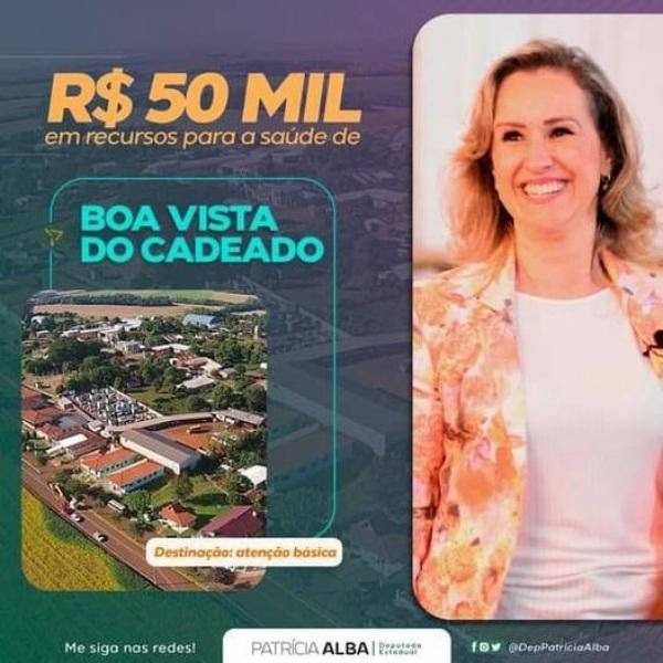 Boa Vista do Cadeado recebe emenda no valor de R$ 50 mil para a saúde