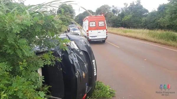 Acidente na ERS-342 em Ijuí com danos materiais e três pessoas feridas