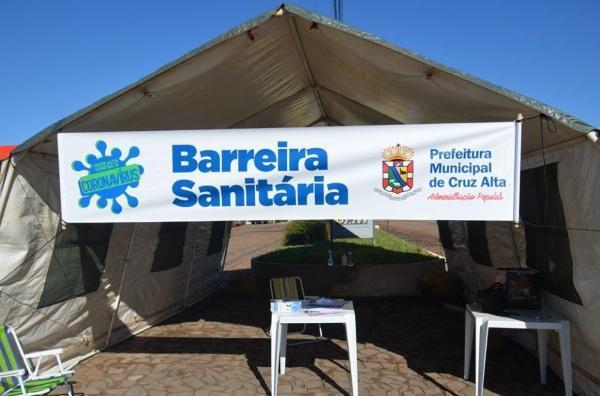 Iniciaram hoje as Barreiras Sanitárias na Avenida Santa Barbara em Cruz Alta