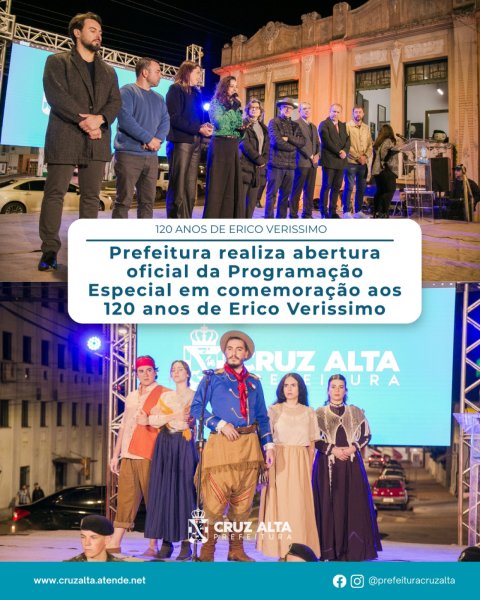 Cruz Alta homenageia Erico Verissimo e anuncia restauração do museu