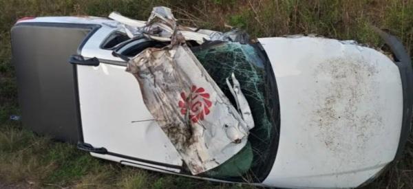 Acidente com danos materiais na ERS 342 entre Ijuí e Cruz Alta 