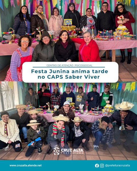 CELEBRAÇÃO> Festa Junina anima tarde no CAPS Saber Viver