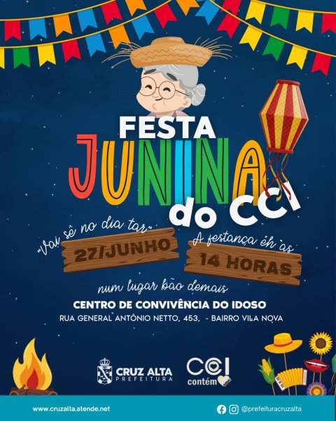 É HOJE> Centro de Convivência do Idoso promove Festa Junina