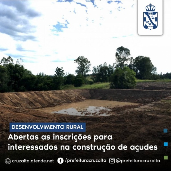 Abertas as inscrições para interessados na construção de açudes