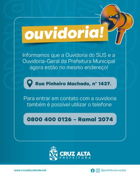 Ouvidorias do SUS e de Cruz Alta unificam atendimento ao público