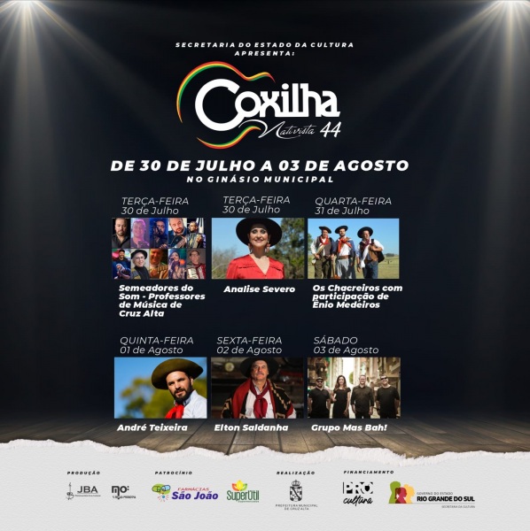 44ª Coxilha Nativista: além das músicas do festival, Shows Imperdíveis